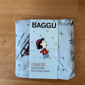 BAGGU X Peanuts Standard Printed Reusable Tote Bag Winter Scene